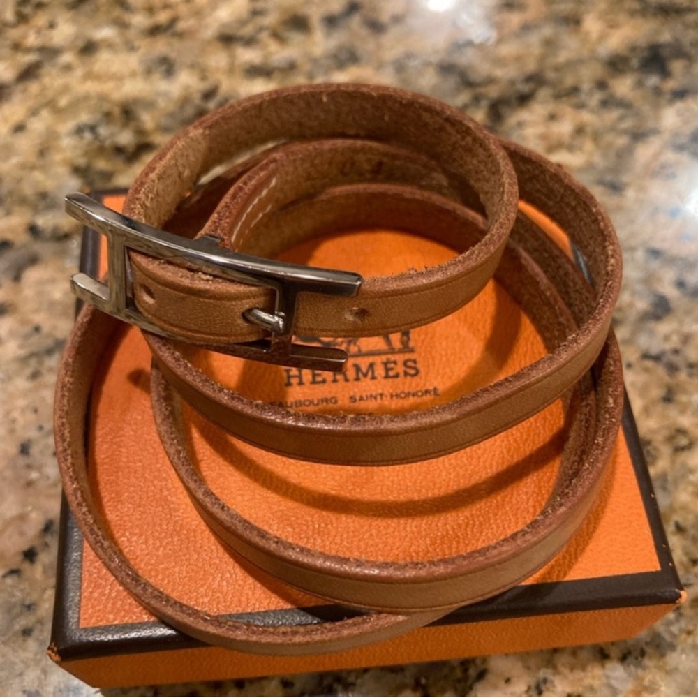 HERMES Leather bracelet